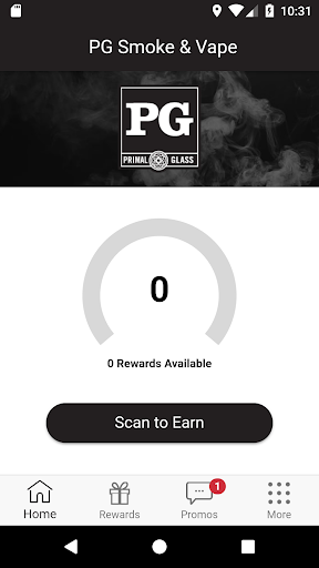 Android application PG Smoke and Vape Rewards screenshort