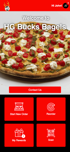 Android application HG Bucks Bagels screenshort