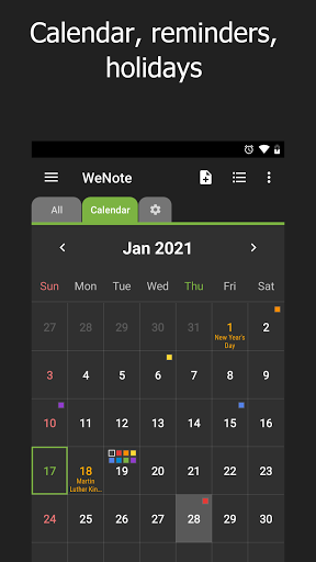 WeNote - Color Notes, To-do, Reminders & Calendar  Screenshots 2