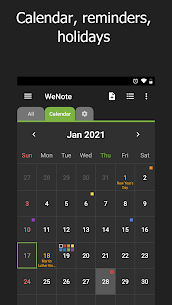 WeNote Premium Apk- Color Notes, To-do, Reminders & Calendar 2