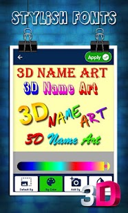 3D Name Art Photo Editor, Text Screenshot