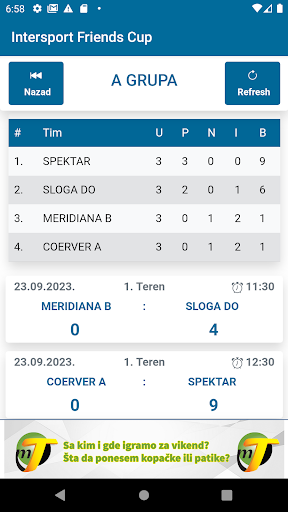 Inter Sport Friends Cup Screen 2