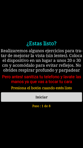 Android application Exersight screenshort