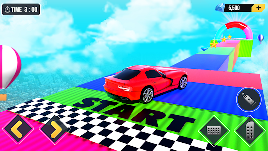 3D Car Stunt Games: Mega Races