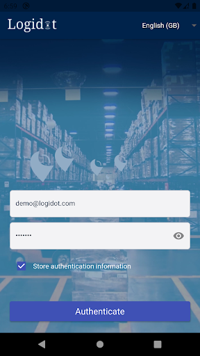 Android application Logidot Dashboard screenshort