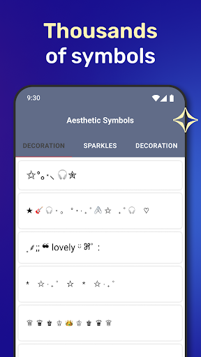 Screenshot of Aesthetic Symbols - Fancy Text