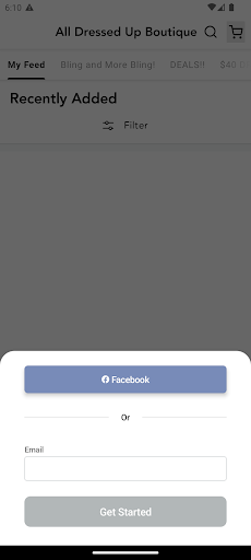 Screenshot of Alies Bling Bar