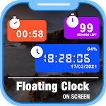 Cover Image of ดาวน์โหลด Floating Clock On Screen 1.8 APK
