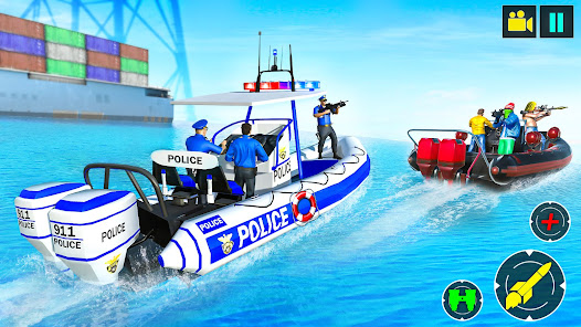 Police Boat Crime Shooting Gam apkdebit screenshots 1