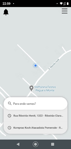 Android application Rmcar - Passageiro screenshort