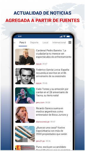 Android application Perú Noticias screenshort