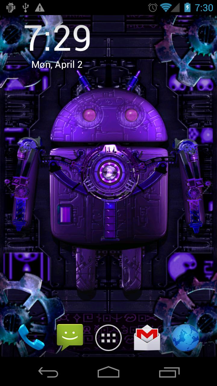 Android application Steampunk Droid Live Wallpaper screenshort