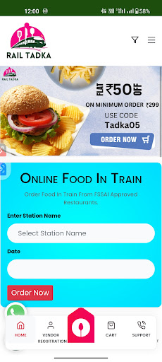 Android application Rail Tadka screenshort