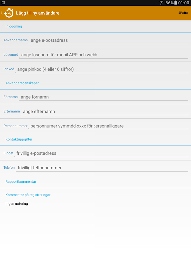 TimeOrganizer™ Stamp Screen 3