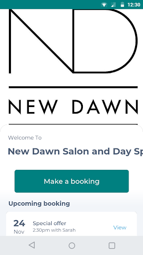Android application New Dawn Salon and Day Spa screenshort