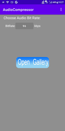 Android application Audio Compressor Mp3 screenshort