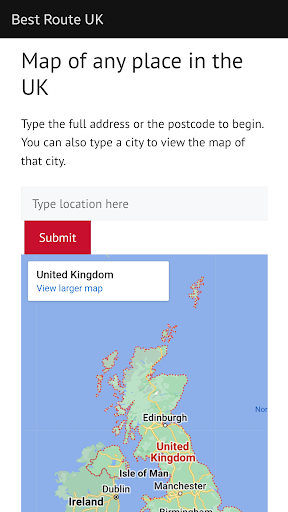 Best Route UK Screen 2