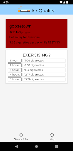 Android application Air Quality Monitor screenshort