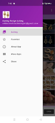 Android application Earring Design Gallery screenshort