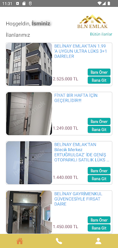 Android application BLN Emlak screenshort