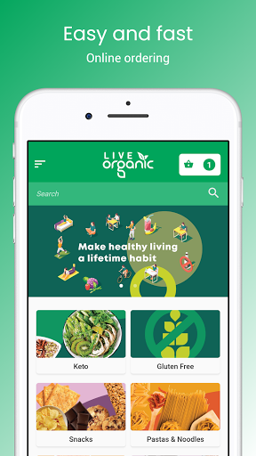 Screenshot of Live Organic