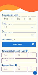 Lens Vertex Distance Calculator