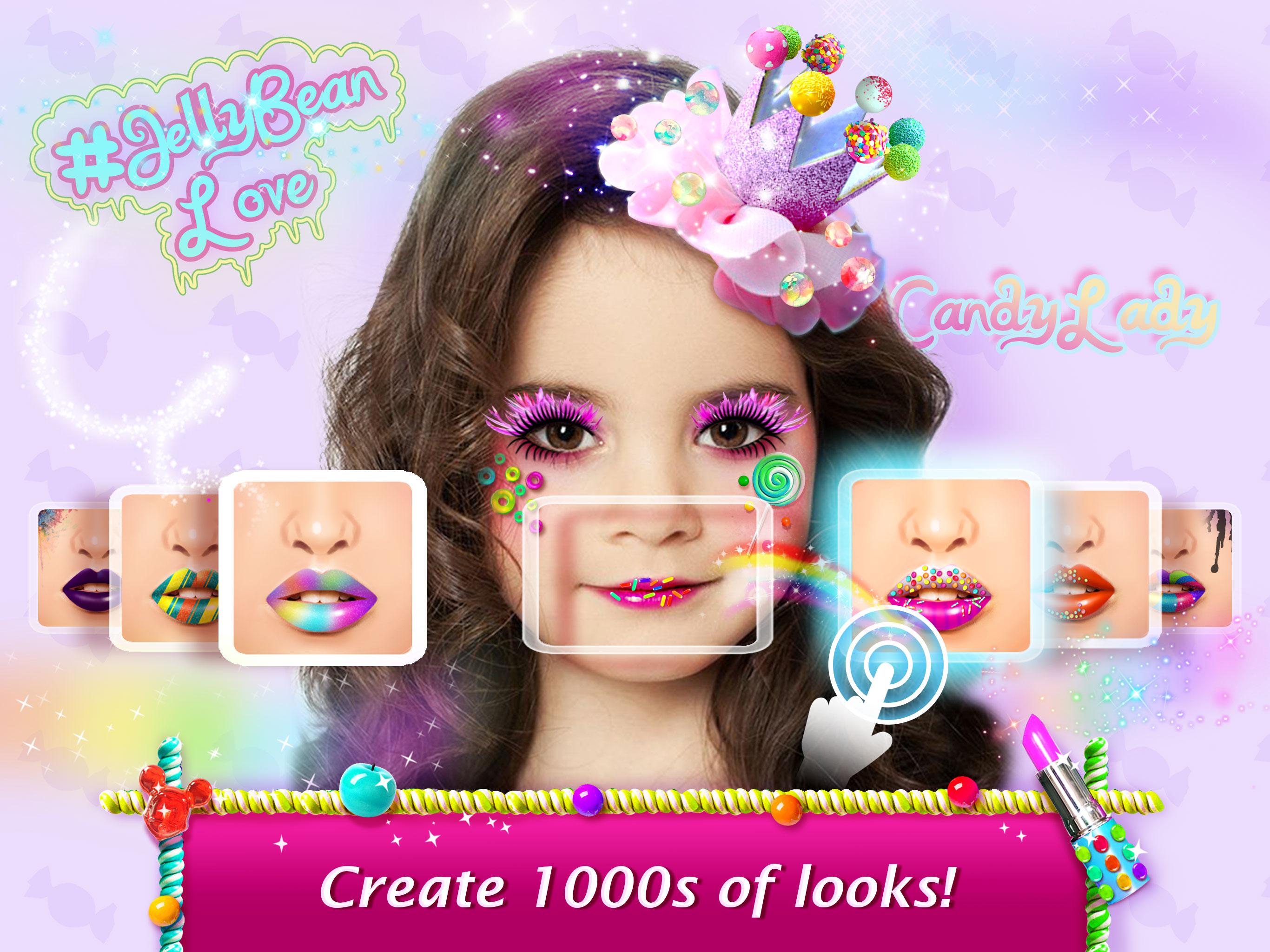 Android application Candy Mirror ❤ Fantasy Candy Makeover & Makeup App screenshort