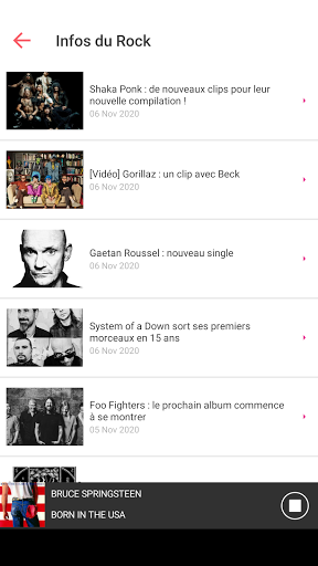 OUI FM La Radio du Rock. en di Screen 3