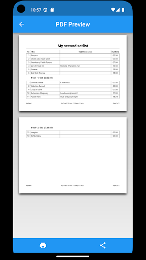 Setlist Creator Screen 2