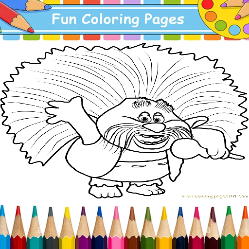Trolls Games Coloring Book