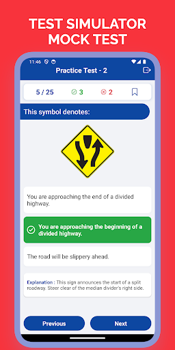 Nebraska Permit Test Practice Screen 2