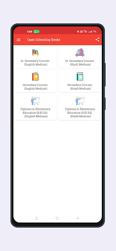 Android application Open Schooling Books screenshort