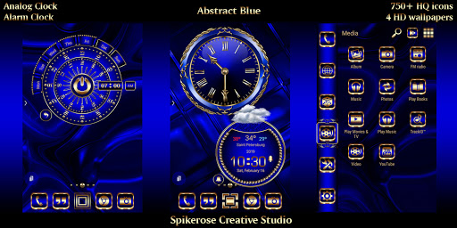 Android application Abstract Blue theme screenshort