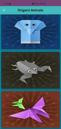 Origami Animals Screen 3