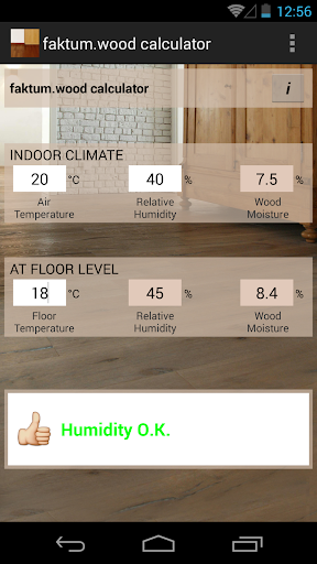 faktum.wood calculator Screen 2