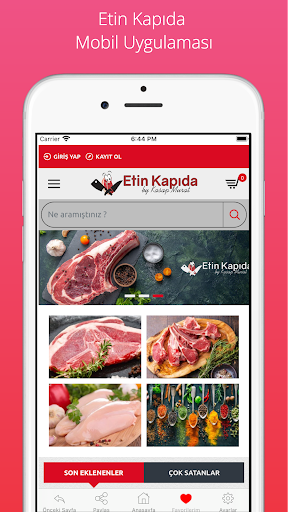 Android application Etin Kapıda screenshort