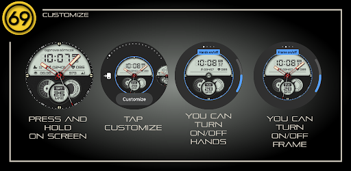 [69D] W2080 hybrid watch face Screen 2