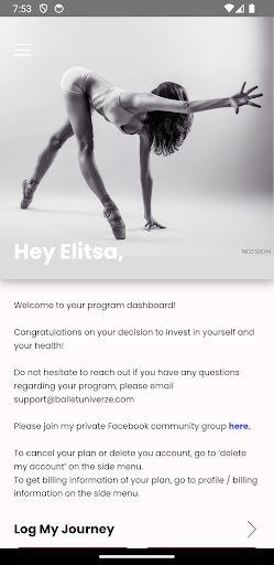 Android application Ballet Univerze screenshort