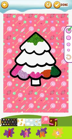 Glitter Christmas Coloring - Screenshot 2