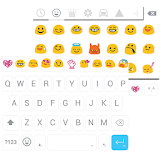 Concise White Emoji Keyboard icon
