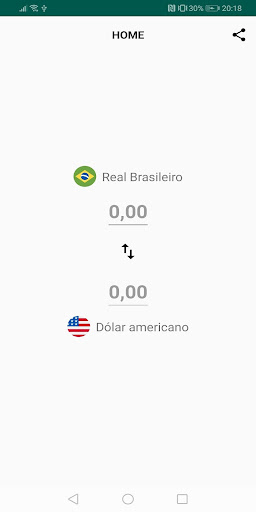 Android application Currency converter Dollar Euro screenshort