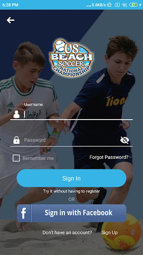 Android application US Beach Soccer screenshort