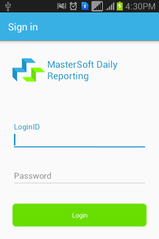 Android application MasterSoft Daily Reporting screenshort