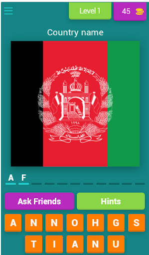 Android application Guess the Country: Flag Quiz screenshort