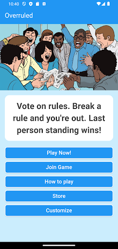 Android application Overruled: A party card game screenshort