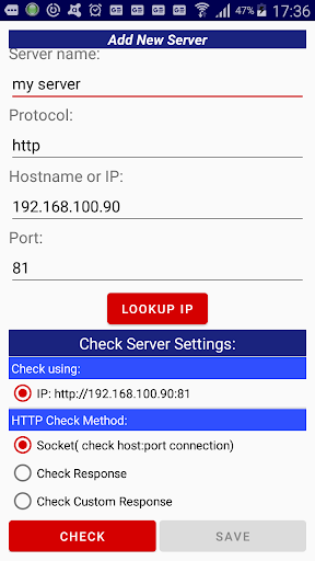 Check My Server Screen 3
