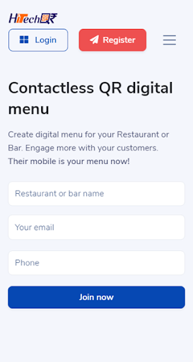Android application HiTechQR Fancy QR Menu Maker screenshort