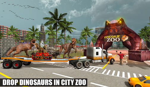 Simulador de Caminhão de Transporte Dino Selvagem 3D