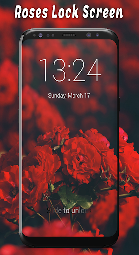 Android application Roses Passcode Lock Screen screenshort