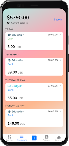 Screenshot of Pefi: Expense Tracker